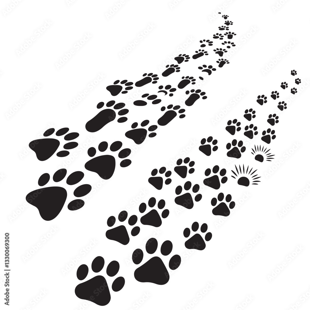 black and white footprints black and white footprints
