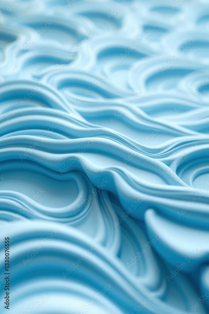 Abstract Smooth Blue Wave Pattern Texture Background with Depth of Field Abstract Smooth Blue Wave Pattern Texture Background with Depth of Field