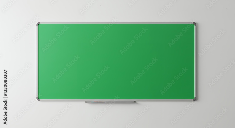 Green Chalkboard on Wall Ready for Lesson or Presentation Template Green Chalkboard on Wall Ready for Lesson or Presentation Template