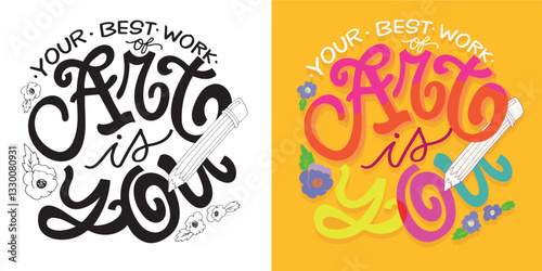 Cute hand drawn doodle lettering quote. Lettering for t-shirt design, mug print, bag print, clothes fashion. 100% hand drawn vector image.
