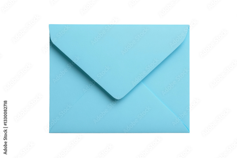 Blue envelope isolated on black background, cut out Blue envelope isolated on black background, cut out