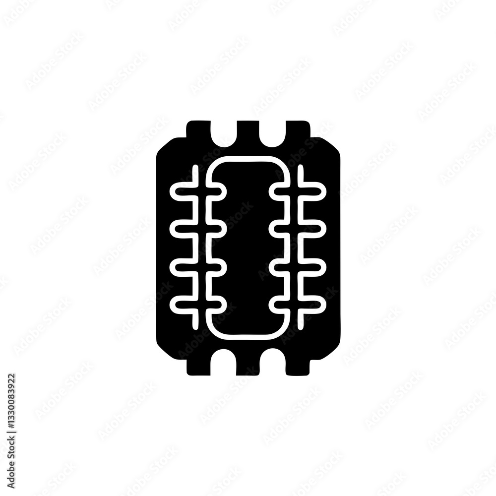 creative clean silhouette capacitor icon vector illustration creative clean silhouette capacitor icon vector illustration