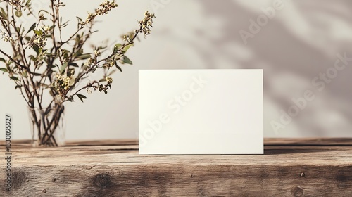 White label on the table Stand for acrylic tent card Used for Menu Bar and restaurant or put everything into it mockup