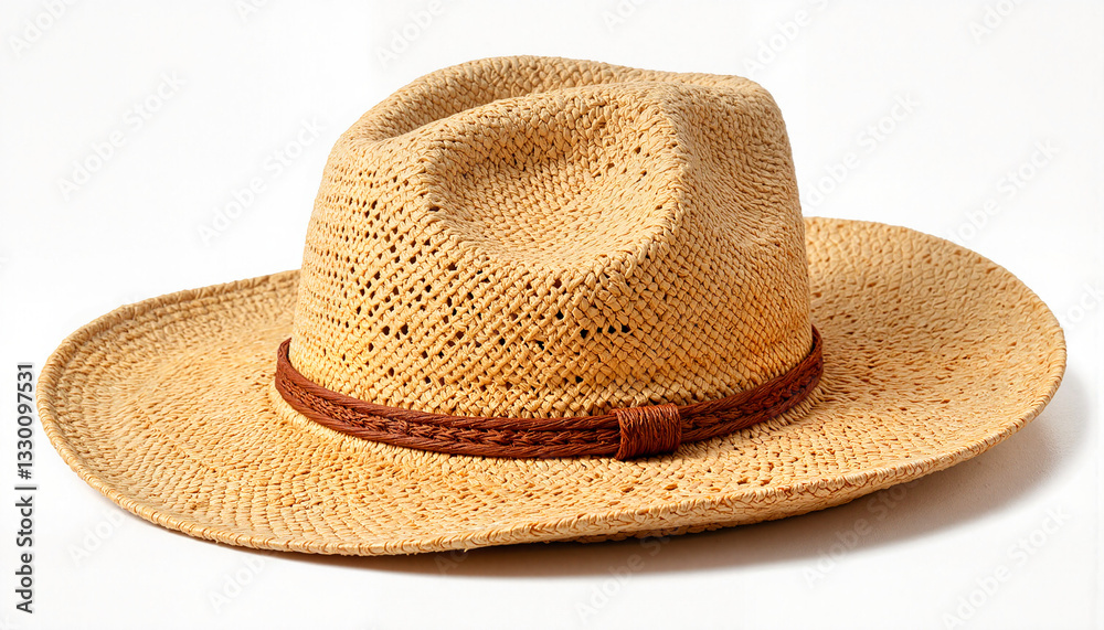 Straw hat resting on a surface, cultural significance Straw hat resting on a surface, cultural significance