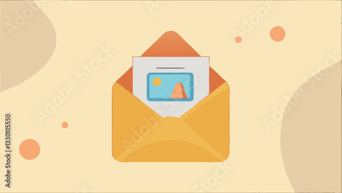 letter envelope email icon doodle illustration vector