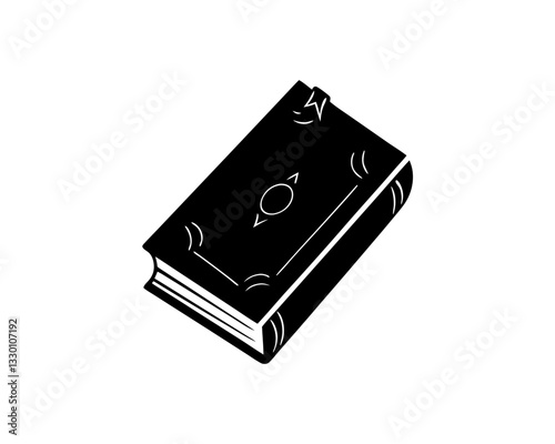 creative clean silhouette closed book icon vector illustration
