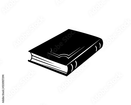 creative clean silhouette closed book icon vector illustration