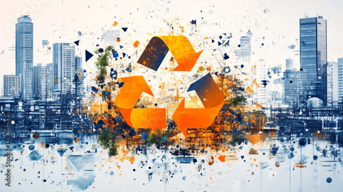 Urban circular economy digital art