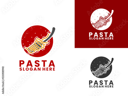 Creative Pasta noodle logo design vector template. Elegant Pasta Food logo design concept