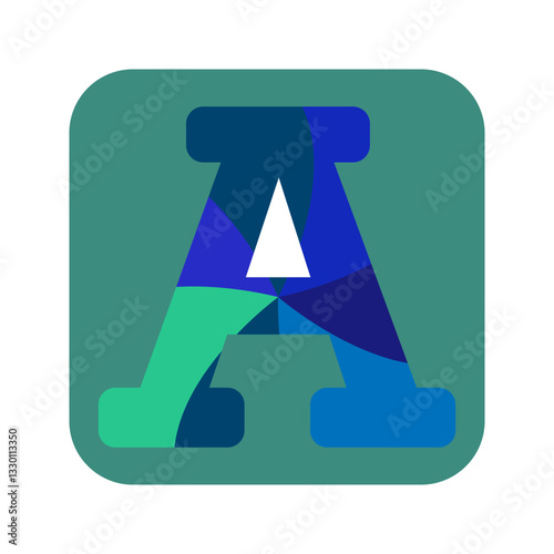 Letter A logo design template