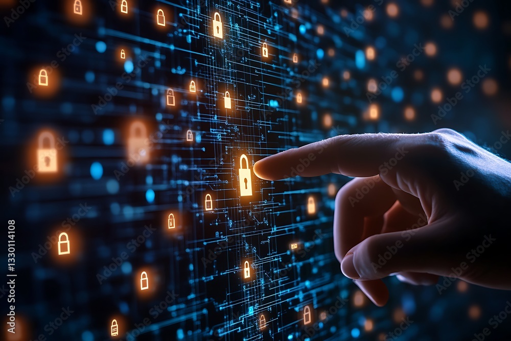 Interactive Futuristic Digital Interfaces Explore Cutting-Edge Technology and Data Visualization