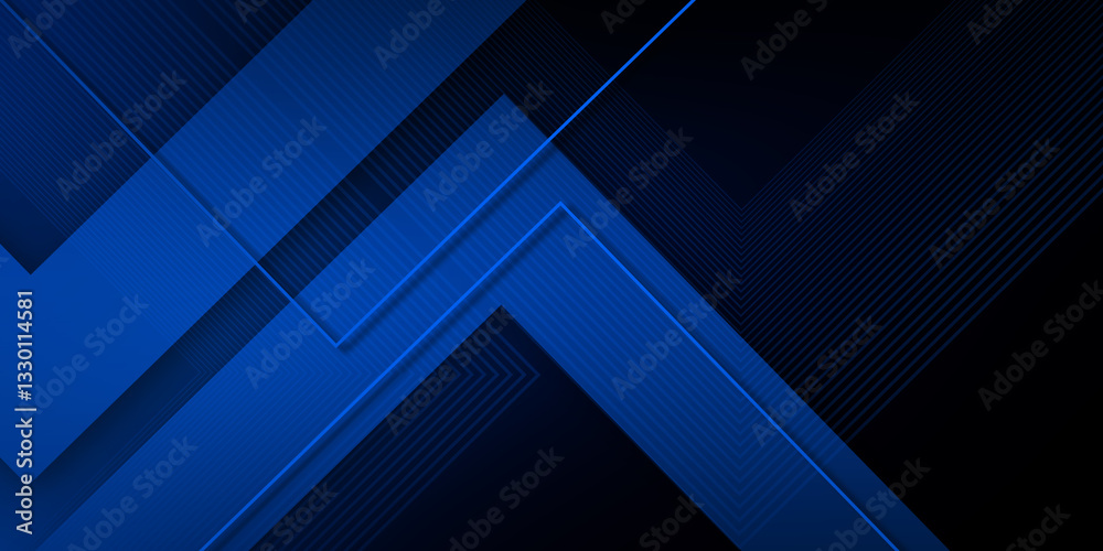 Fototapeta premium Modern dark blue banner background