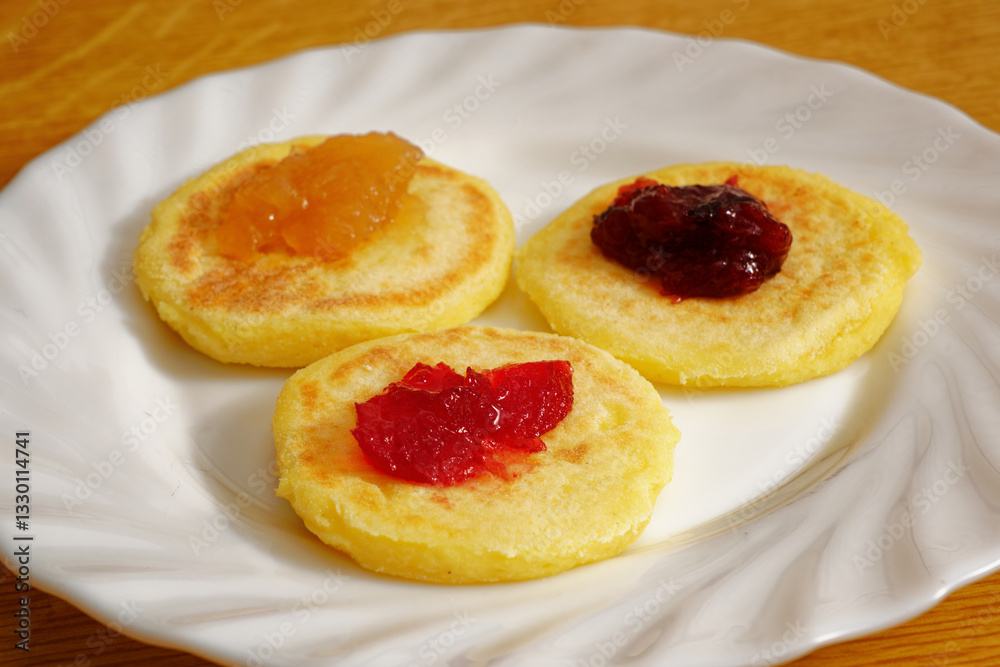 Potato dough patties with jam