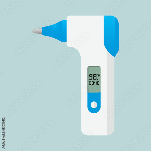 Medical Infrared Ear Thermometer Illustration