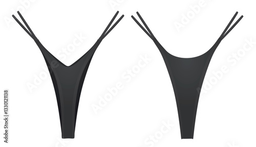 Black woman tong. vector illustration