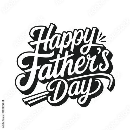 Happy Father's Day typography design