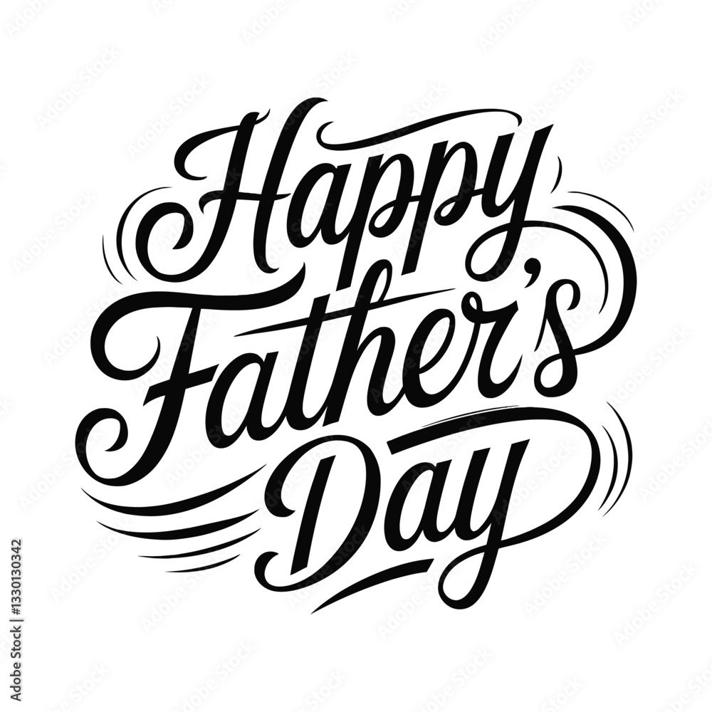 Happy Father's Day typography design Happy Father's Day typography design