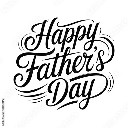 Happy Father's Day typography design