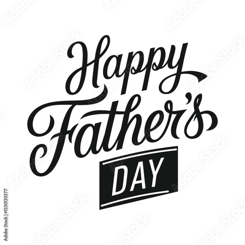 Happy Father's Day typography design