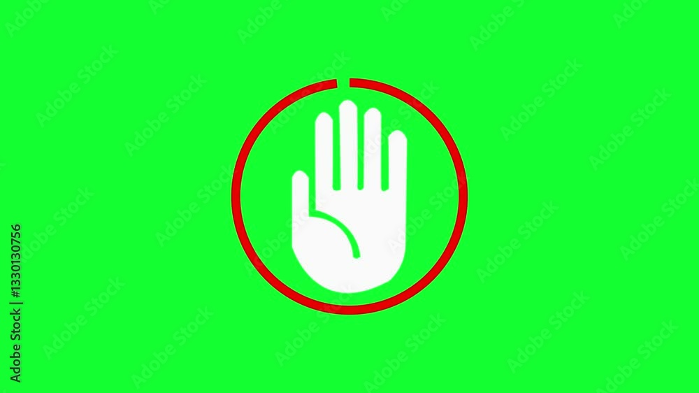 vector video (animation) of prohibition sign vector video (animation) of prohibition sign
