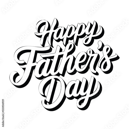 Happy Father's Day typography design