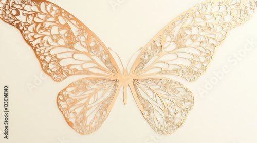 Intricate Gold Butterfly Wall Decor Art