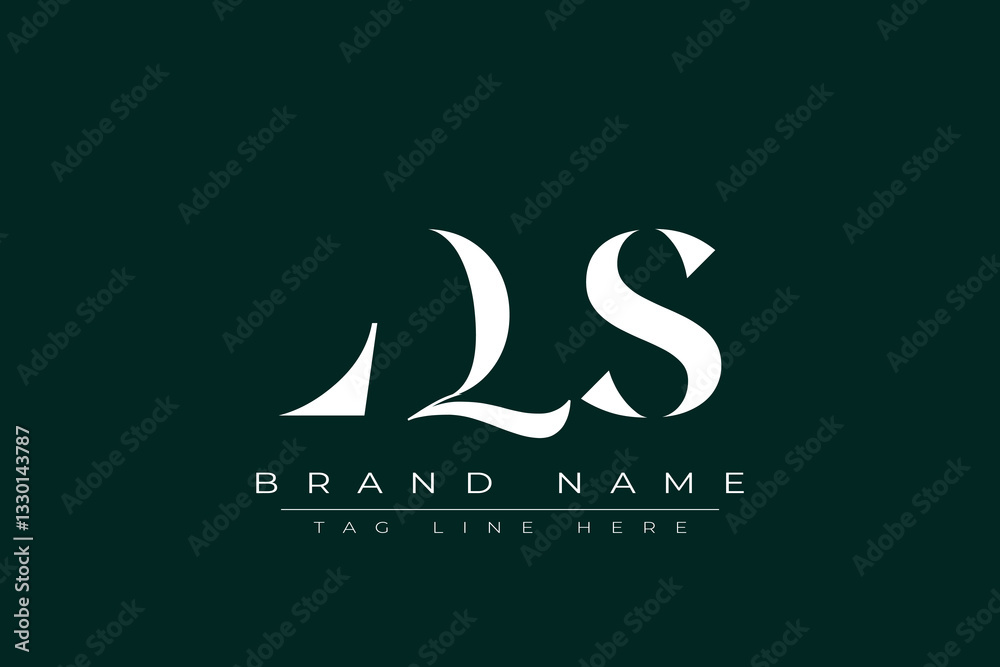 Fototapeta premium LQS abstract letter logo design. This logo is designed by three abstract letters.