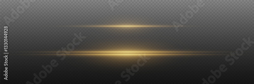 Set of neon laser effects and lights. On a transparent background.