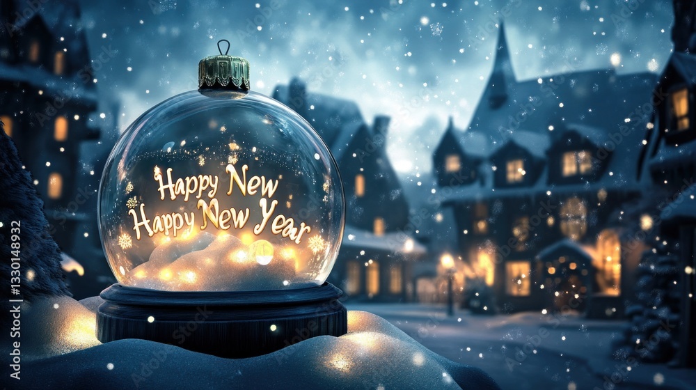 Fototapeta premium Snow globe with 