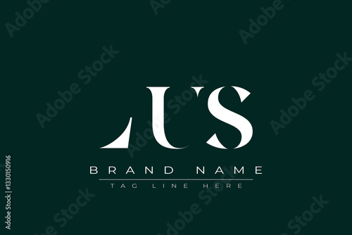 LUS abstract letter logo design. This logo is designed by three abstract letters.