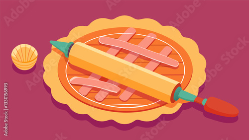 The secret to a perfect salte a lies in the handmade dough rolled out thin and carefully shaped by skilled hands.. Vector illustration