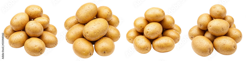 Mix of Different Sized Potatoes, Cut Out Set Mix of Different Sized Potatoes, Cut Out Set