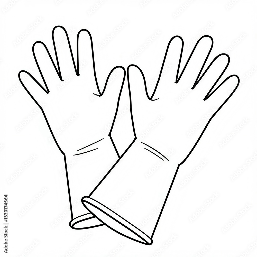 Obraz premium rubber gloves sketch 
