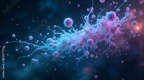 Glowing Bacterial Spores Drifting Through Space Like Cosmic Dust