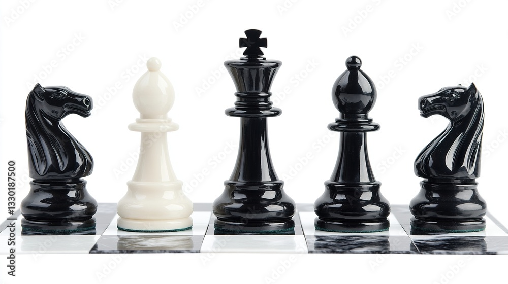 Classic Chess Knights on a Minimalist Background Classic Chess Knights on a Minimalist Background