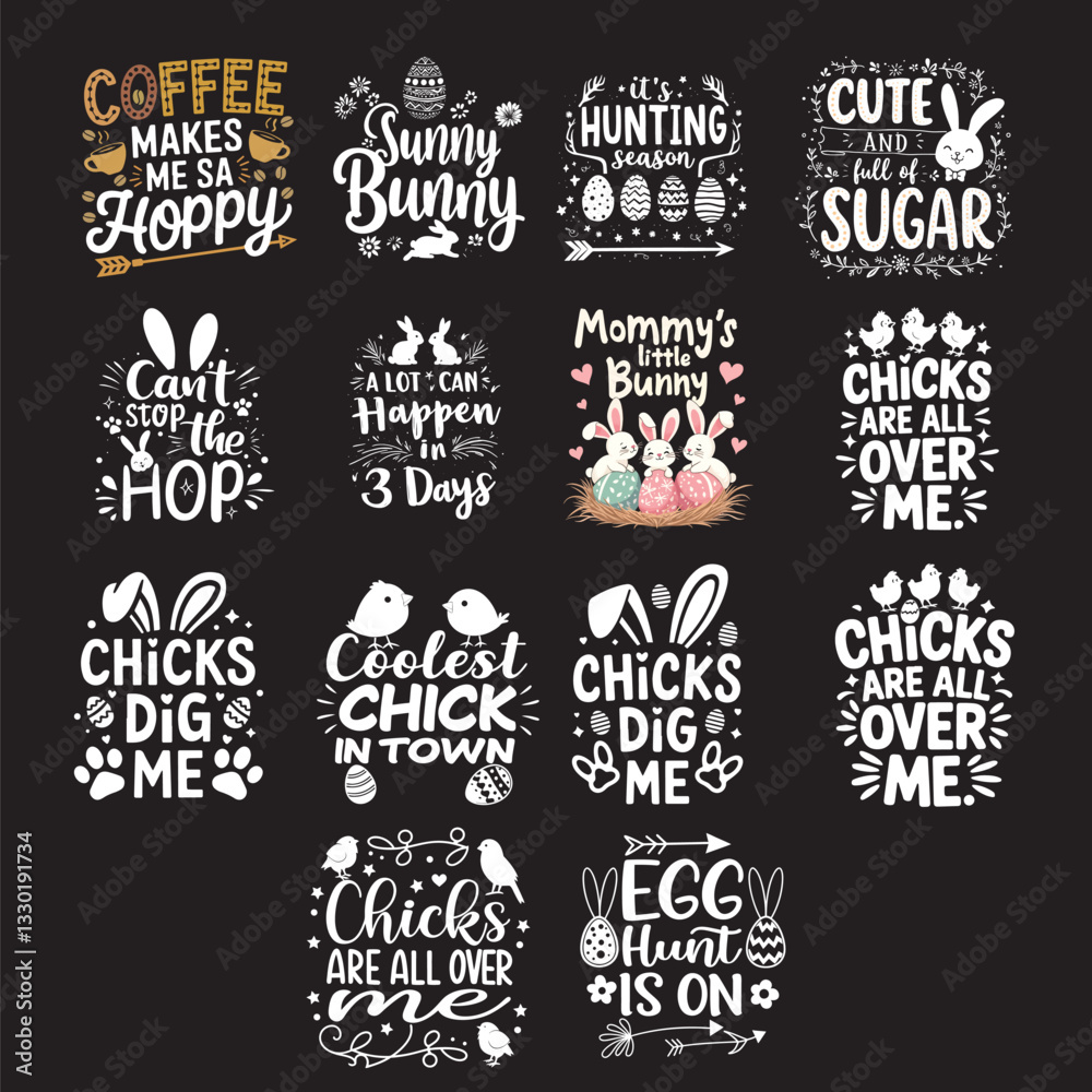 Fototapeta premium Easeter Bunny Bundle Design