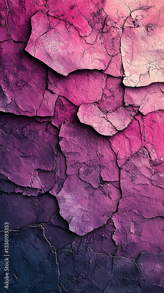 Naklejka premium Cracked paint texture, purple hues