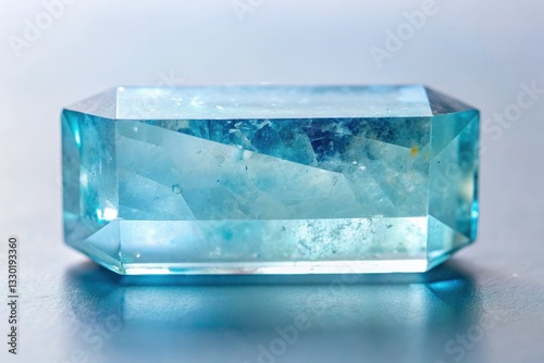 Large Blue Diamond on Table. Generative AI