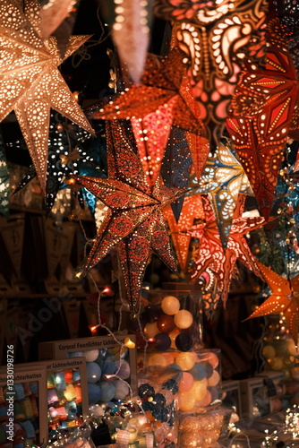 ドイツ、フランクフルトのクリスマスマーケット：Christmas market in Frankfurt, Germany,