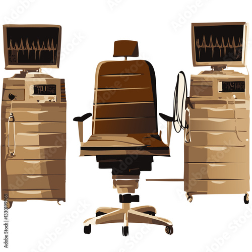 Modern Operating Room with Advanced Medical Equipment and a Patient on the Surgical Table

