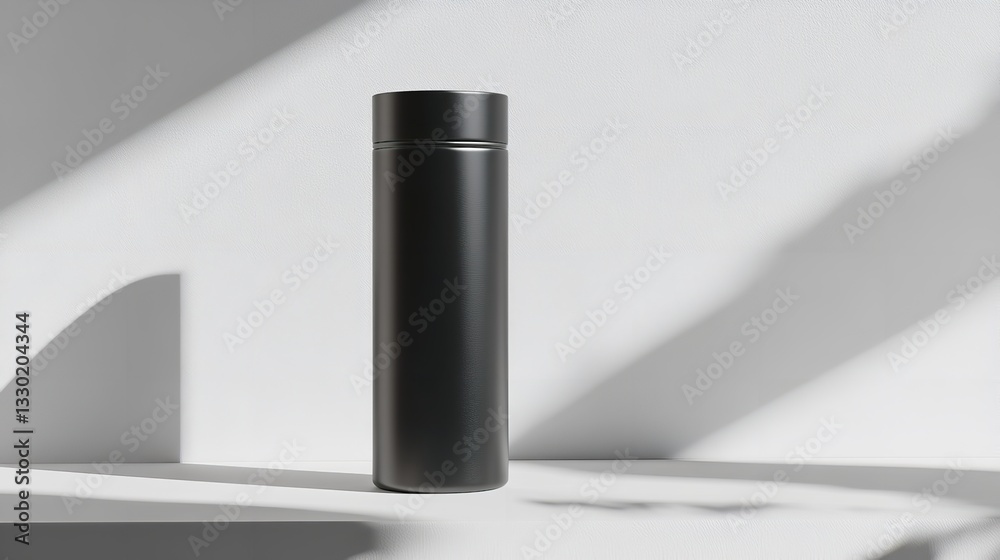 A classic clear glass jar on the beautiful empty background A classic clear glass jar on the beautiful empty background