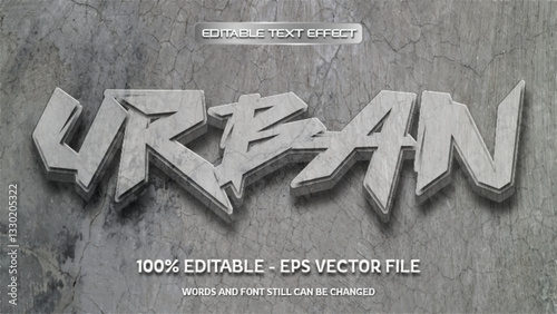 Editable text effect with natural stone background
