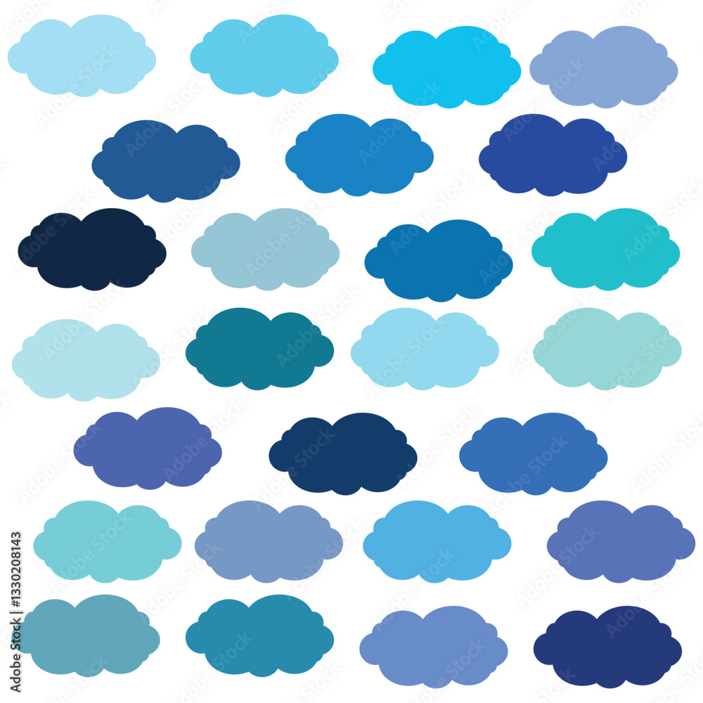 clouds with different shades of blue clouds with different shades of blue
