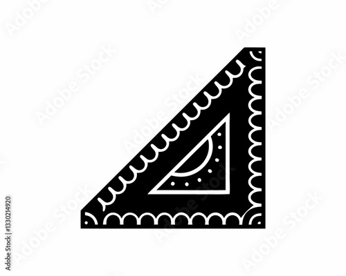 creative clean silhouette ruler icon vector illustration 