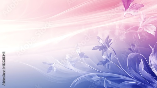 Delicate abstract floral art with soft gradients and wispy details