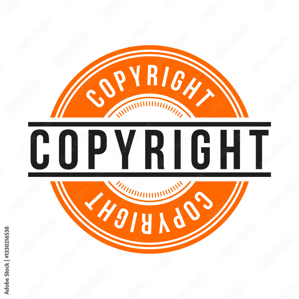 Obraz premium copyright rubber stamp design vector template