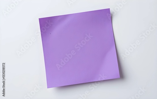 Blank purple sticky note on white background, Blank violet sticky note, blank sticky note for writing or editing