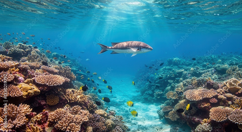 Naklejka premium Underwater Marine Life