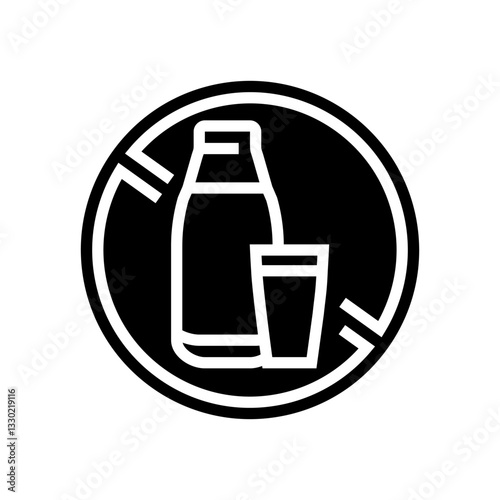 avoiding dairy foods diarrhea glyph icon vector illustration