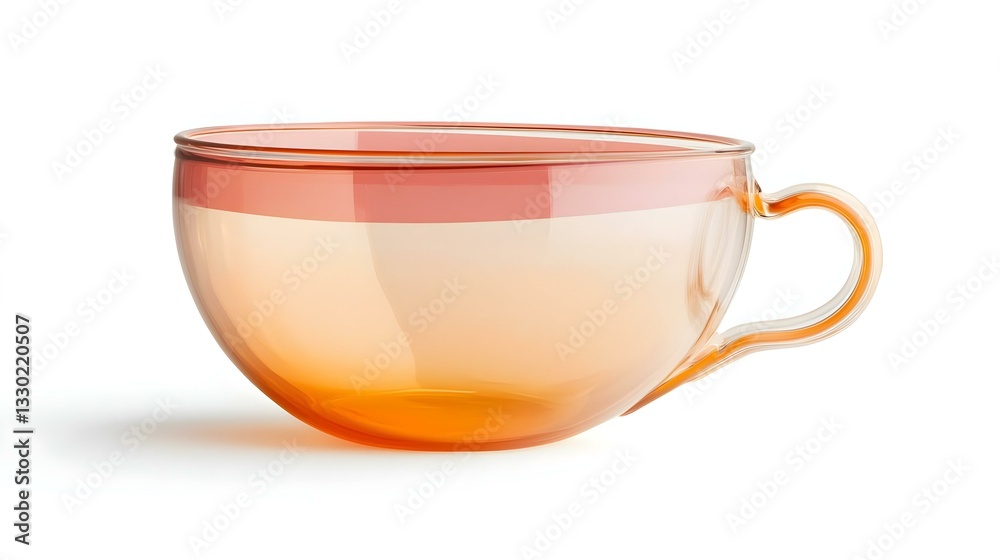 Transparent cup of tea isolated on white Transparent cup of tea isolated on white